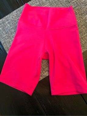 TNA High-Waist Hot Pink Women's Bike Shorts